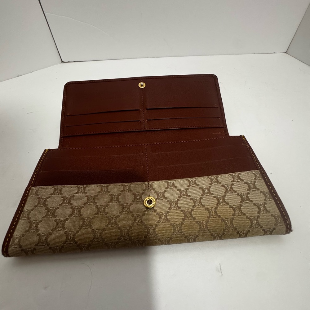 Celine Tan and Brown Women's Wallet - Picture 5 of 6